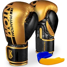 Перчатки для бокса PHANTOM APEX Elastic Gold (капа в подарок)