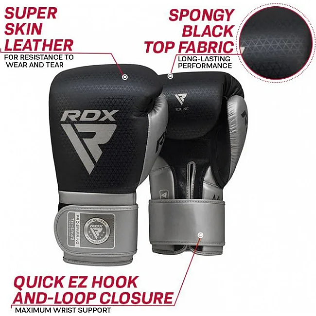Рукавички для бокса RDX L2 Mark Pro Silver