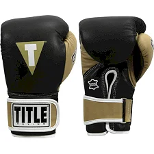 Перчатки снарядные TITLE Boxing Gel World V2T Black Gold White