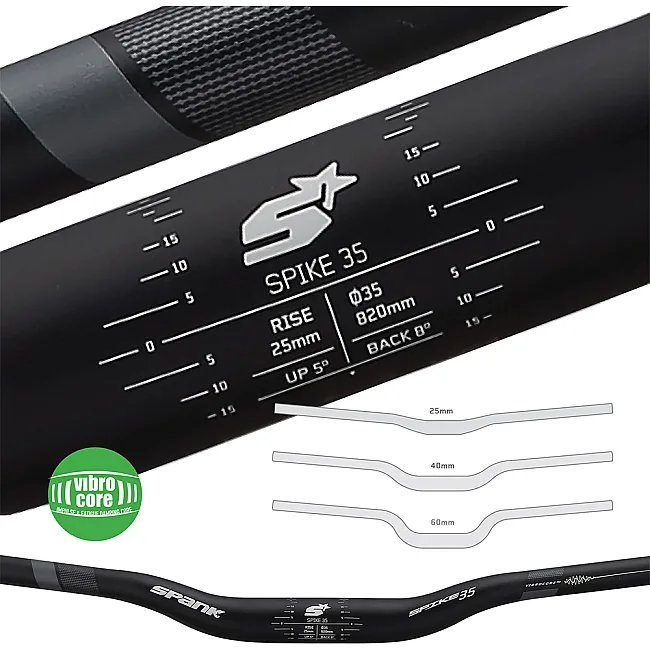 Руль на велосипед SPANK SPIKE 35 Vibrocore™ SkyScraper, 60R Black