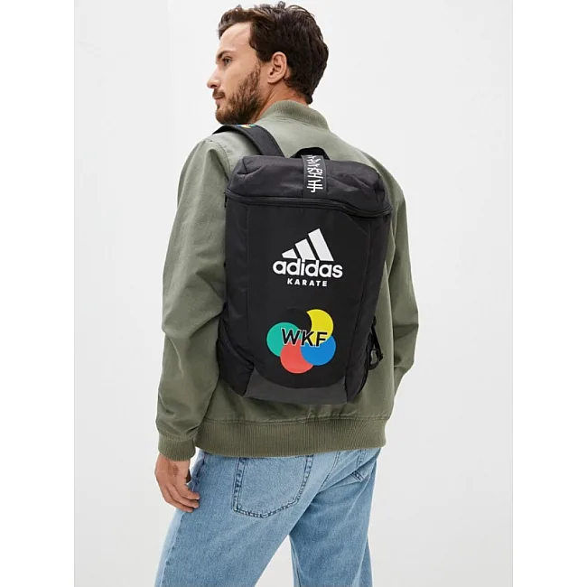 Рюкзак с белым логотипом Karate WKF (черный) ADIDAS adiACC090WKF