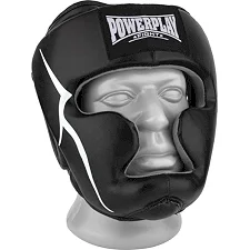 Тренировочный шлем для бокса POWERPLAY 3066 PU+Amara Черный