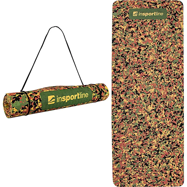 Гимнастический коврик inSPORTline Camu 173x61x0,4 cm - коричневый камуфляж