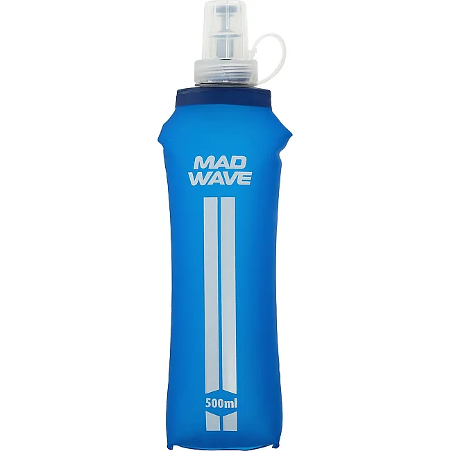 Спортивная бутылка для воды мягкая складная портативная MADWAVE M1393061 (Синий)