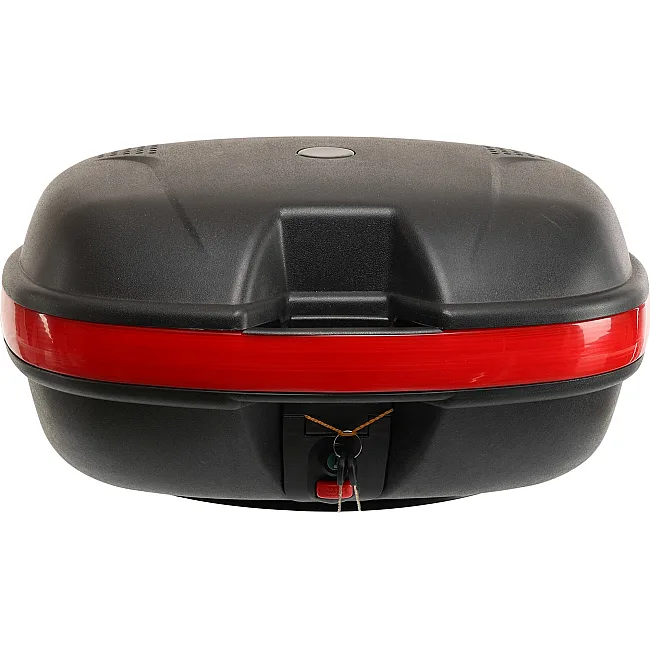 Центральный кофр задний для мотоцикла пластиковый Top Case JUHAO M-999 1шт 43x39x28см (Черный-красный)