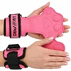 Накладки для подтягивания и тяги WEIGHT LIFTING WRIST WRAPS LiveUp LP8757 2шт (Розовый-черный)