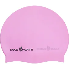Шапочка для бассейна силиконовая для взрослых MADWAVE PASTEL M053504 (Розовый)