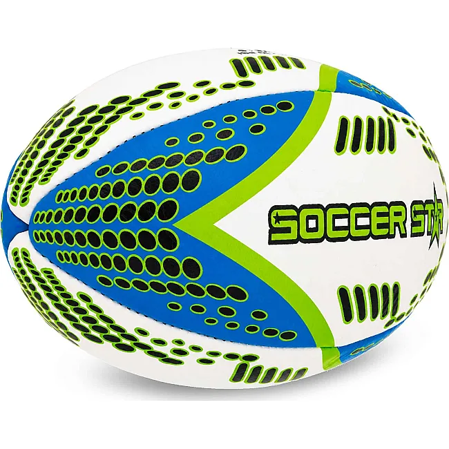 Регбийный мяч SOCCER STAR R-5341-5 (Белый-синий-салатовый)