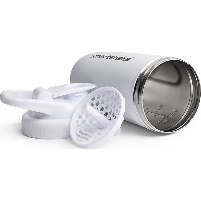 Спортивний шейкер SMARTSHAKE металевий Reforce Stainless Steel 30oz/900ml White