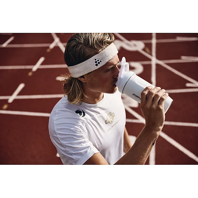 Спортивний шейкер SMARTSHAKE металевий Reforce Stainless Steel 30oz/900ml White