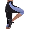 Лосины леггинсы спортивные женские короткие (3/4) UNDER ARMOUR E304 (Черный-серый)