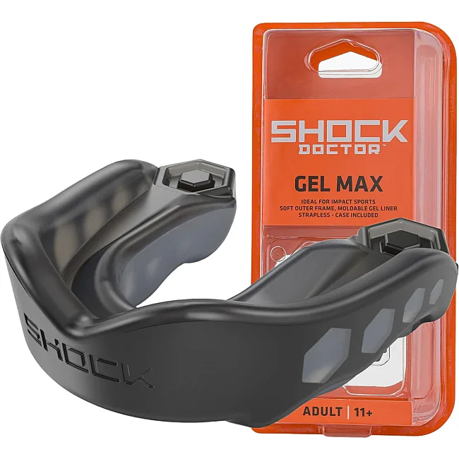 Капа для бокса Shock Doctor Gel Max взрослая (возраст 11+) Black (art. 6210-BK-AD)