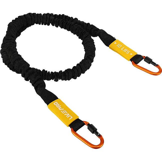 Трубчатый эспандер
 с карабином в защитном рукаве RESISTANCE TUBE LiveUp LP8401-S нагрузка низкая