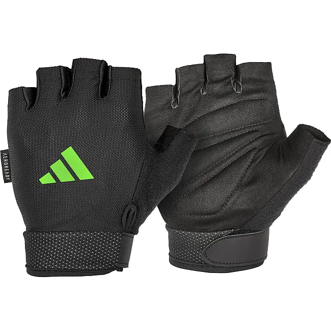 Перчатки для тренинга Adidas Essential Adjustable Gloves черный, зеленый XL