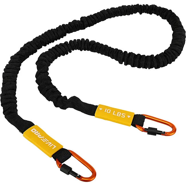 Трубчатый эспандер
 с карабином в защитном рукаве RESISTANCE TUBE LiveUp LP8401-S нагрузка низкая