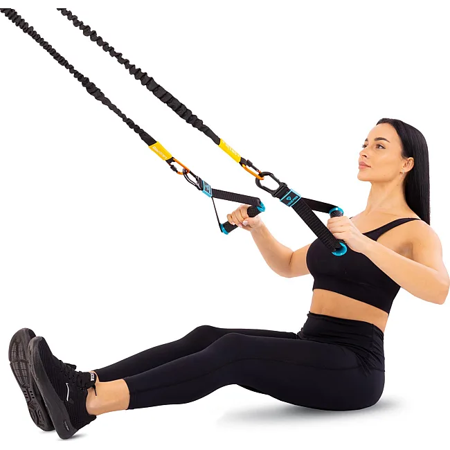 Трубчатый эспандер
 с карабином в защитном рукаве RESISTANCE TUBE LiveUp LP8401-S нагрузка низкая
