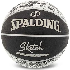 Баскетбольный мяч резиновый SPALDING SKETCH 84447Y 7 (Черный)