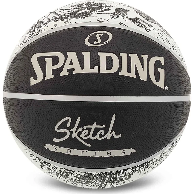 Баскетбольний м'яч
 гумовий SPALDING SKETCH 84447Y
 7 (Чорний)