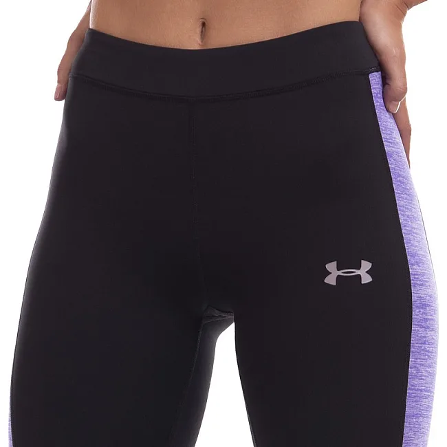 Лосины леггинсы спортивные женские короткие (3/4) UNDER ARMOUR E304 (Черный-серый)