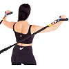 Трубчатый эспандер
 с карабином в защитном рукаве RESISTANCE TUBE LiveUp LP8401-S нагрузка низкая
