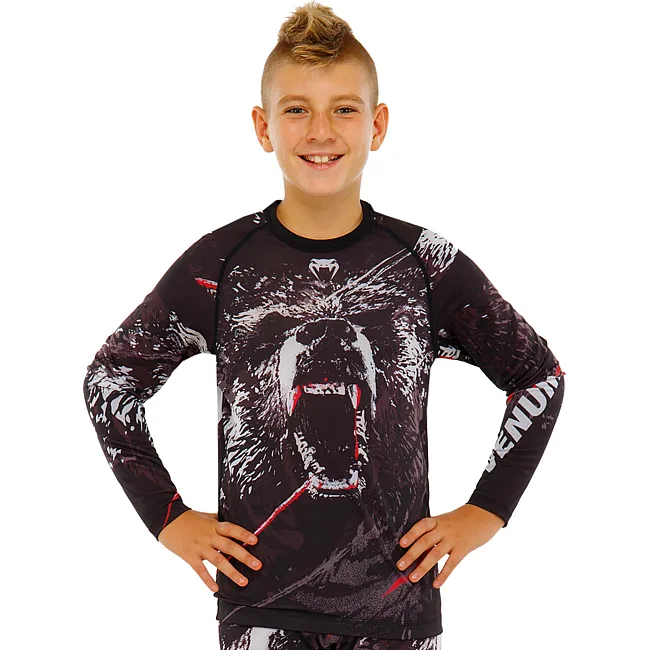 Костюм компресійний дитячий рашгард лонгслів та штани VENUM
 GRIZZLY 9505B-9605B XXS
-S (Чорний)