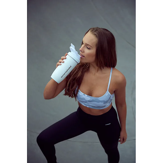 Спортивний шейкер SMARTSHAKE металевий Reforce Stainless Steel 30oz/900ml White
