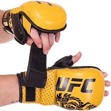 Перчатки Крабы спаринговые для MMA TRUE THAI UFC BO-0487 (Желтый)