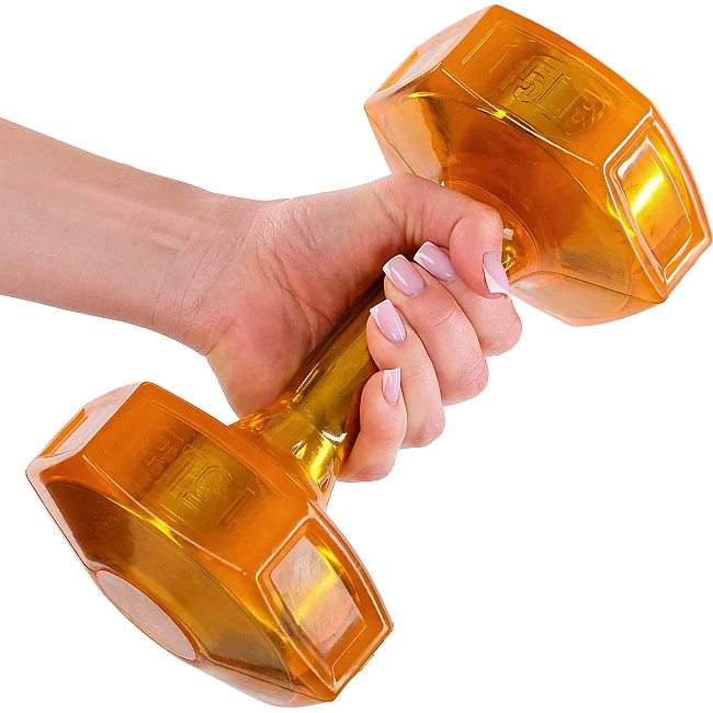 Гантель для фитнеса с TPU покрытием ZELART
 Jelly Urethane Coated Dumbbells TA-2946-15LB 1шт 6,8кг (Оранжевый)