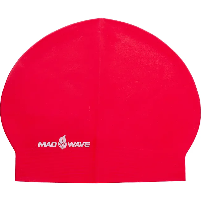 Шапочка для басейну латексна для дорослих MADWAVE SOLID M056501 (Червоний)