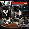 Боксерские перчатки TITLE Boxeo Mexican Leather Quatro Black/White (бинты 4м. в комплекте)
