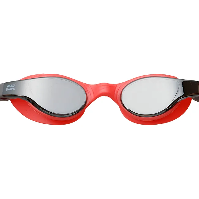Очки для плавания взрослые
 MADWAVE
 RAY Mirror M042002 (Серый-коралловый)
