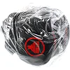 Лапа боксерская изогнутая тренировочная кожа FISTRAGE VL-4149 25х19х9см 2штуки (Черный-красный)