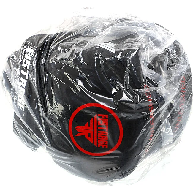 Лапа боксерская изогнутая тренировочная кожа FISTRAGE VL-4149 25х19х9см 2штуки (Черный-красный)