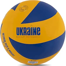 Волейбольний м'яч UKRAINE VB-7500 №5 PU (Жовтий-синій)