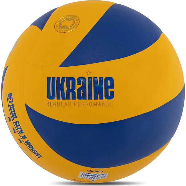 Волейбольный мяч
 UKRAINE VB-7500 №5 PU (Желтый-синий)