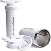 Спортивний шейкер SMARTSHAKE металевий Reforce Stainless Steel 30oz/900ml White