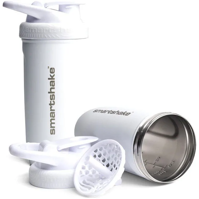 Спортивний шейкер SMARTSHAKE металевий Reforce Stainless Steel 30oz/900ml White
