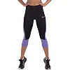 Лосины леггинсы спортивные женские короткие (3/4) UNDER ARMOUR E304 (Черный-серый)