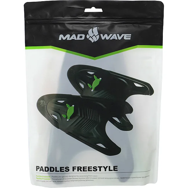 Лопатки для плавания ласты для рук MADWAVE
 M074607001W (Черный)