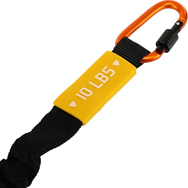 Трубчатый эспандер
 с карабином в защитном рукаве RESISTANCE TUBE LiveUp LP8401-S нагрузка низкая