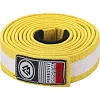 Детский пояс для кимоно БЖЖ Peresvit Yellow White Stripe