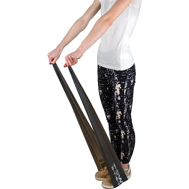 Эластичная лента для спорта POWER SYSTEM PS-4123 Flat Stretch Band Level 3 Black (12-15кг.)