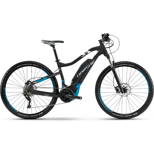 Электровелосипед HAIBIKE SDURO HardNine 5.0 500Wh 29", рама M, черно-сине-белый, 2018