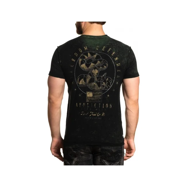 Футболка AFFLICTION Skull Ranger Reversible Green Black