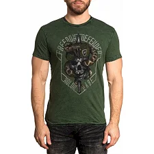 Футболка AFFLICTION Skull Ranger Reversible Green Black