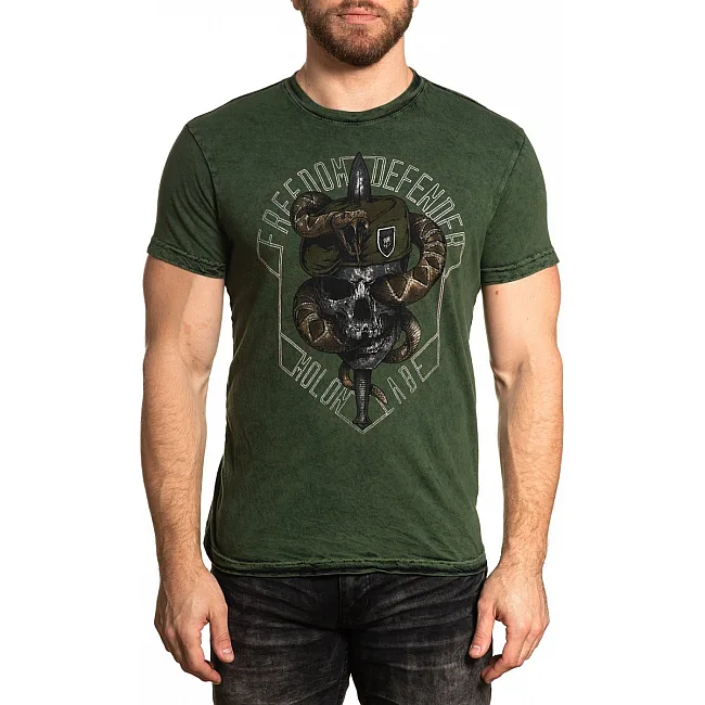 Футболка AFFLICTION Skull Ranger Reversible Green Black