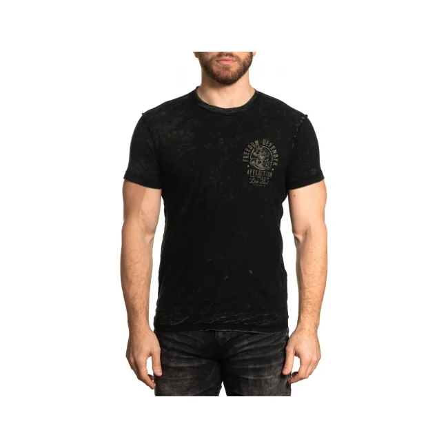 Футболка AFFLICTION Skull Ranger Reversible Green Black