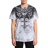 Футболка мужская AFFLICTION Death Eyes Tee Ligth Grey Crystal Wash