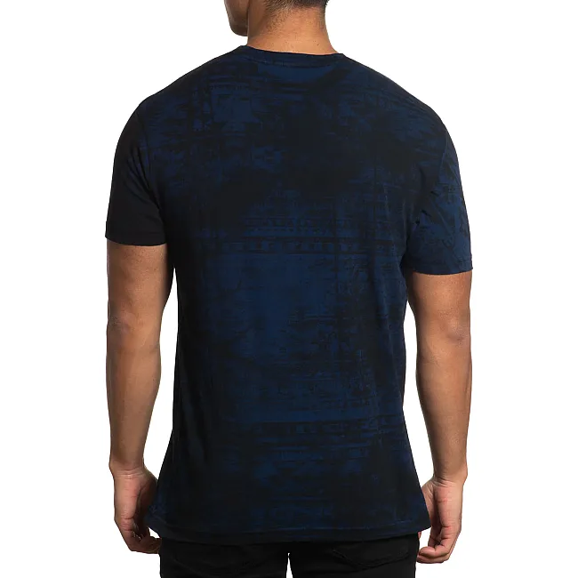 Футболка мужская AFFLICTION Diamond Head Tee DK Navy