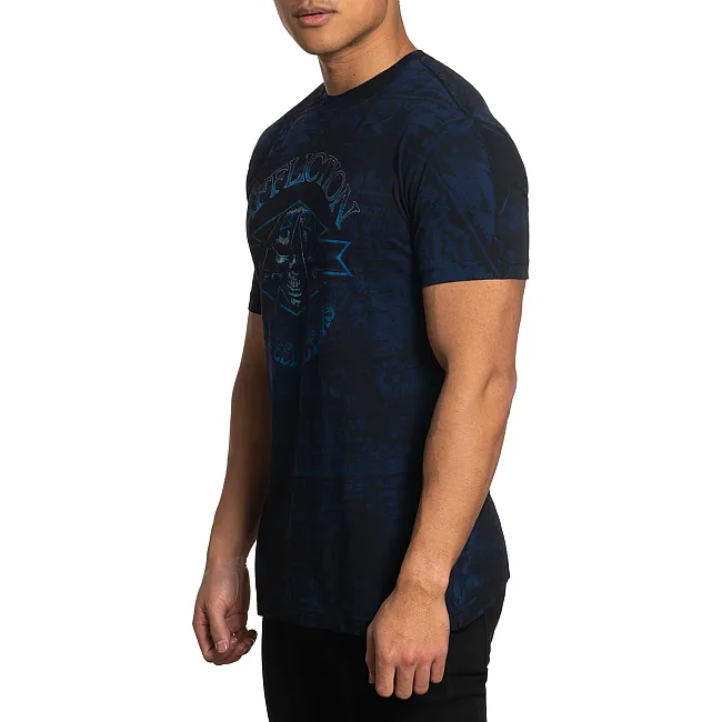 Футболка мужская AFFLICTION Diamond Head Tee DK Navy